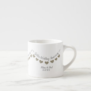 Xícara De Espresso mãe e pai do aniversário de casamento do Ouro 50
