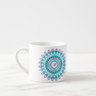 Xícara De Espresso Mandala étnica do telefone. monograma