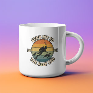 Xícara De Espresso Mande-me para o Design de Mergulho de Águas Profun