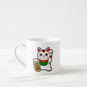 Xícara De Espresso Maneki Neko: Gato Sortudo Japonês