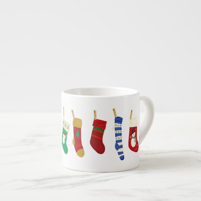 Xícara De Espresso Mangueiras Especiais em Meias-de-Natal (Frente Esquerda)