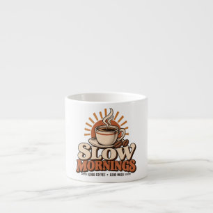 Xícara De Espresso Manhãs Lentas Café Bom Amante de Café Vintage