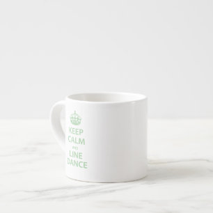 Xícara De Espresso Mantenha a calma e a linha dança