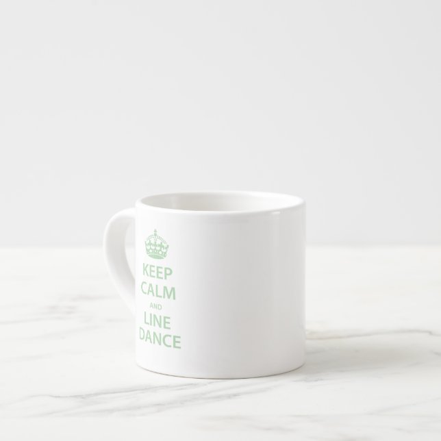 Xícara De Espresso Manter Calma e Dança de Linha (Frente Esquerda)
