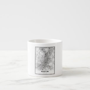 Xícara De Espresso Mapa de Austin