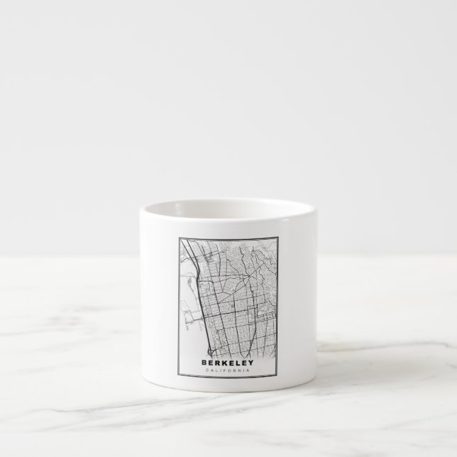 Xícara De Espresso Mapa de Berkeley (Frente)