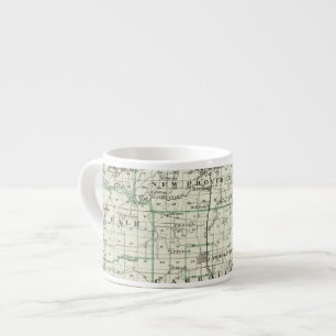 Xícara De Espresso Mapa do Condado de Green e de Carrollton