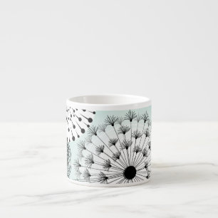 Xícara De Espresso Maravilhoso Dandelions Blue Espresso Mug