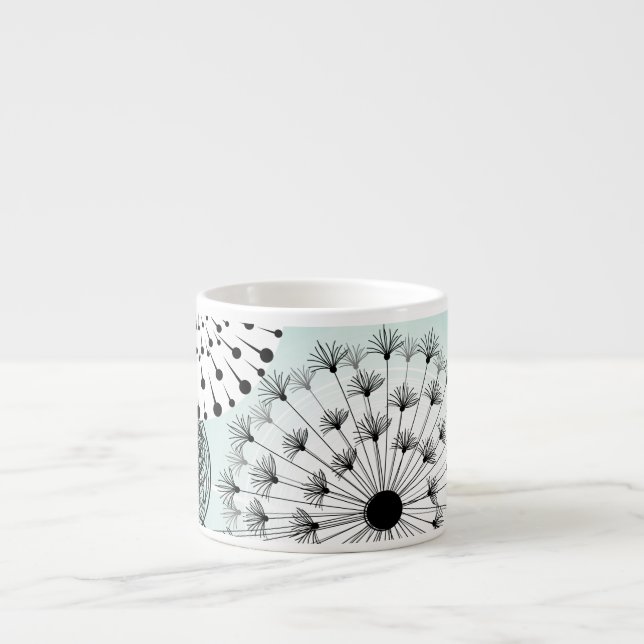 Xícara De Espresso Maravilhoso Dandelions Blue Espresso Mug (Frente)