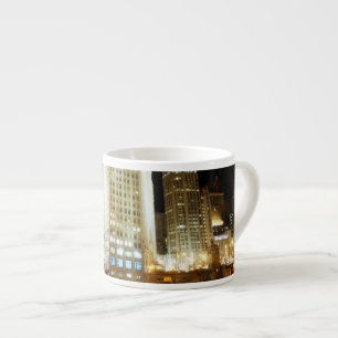 Xícara De Espresso Marco famoso de Chicago na noite