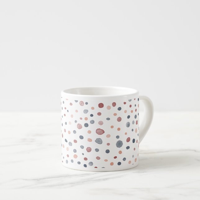 Xícara De Espresso Marcus Confetti Watercolor Dots Espresso Mug (Frente Esquerda)