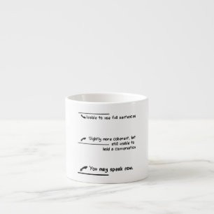 Xícara De Espresso Medidas niveladas da cafeína