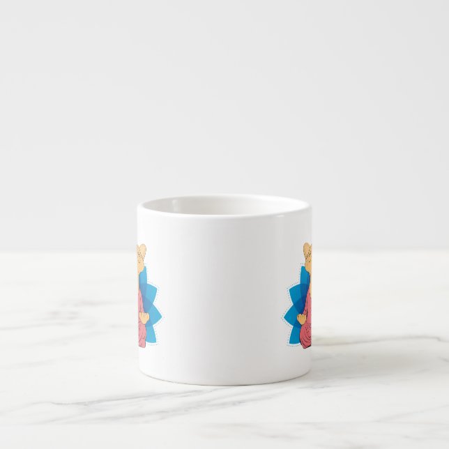 Xícara De Espresso Meditação budista - Gato guru - Namaste - Fique  (Frente)