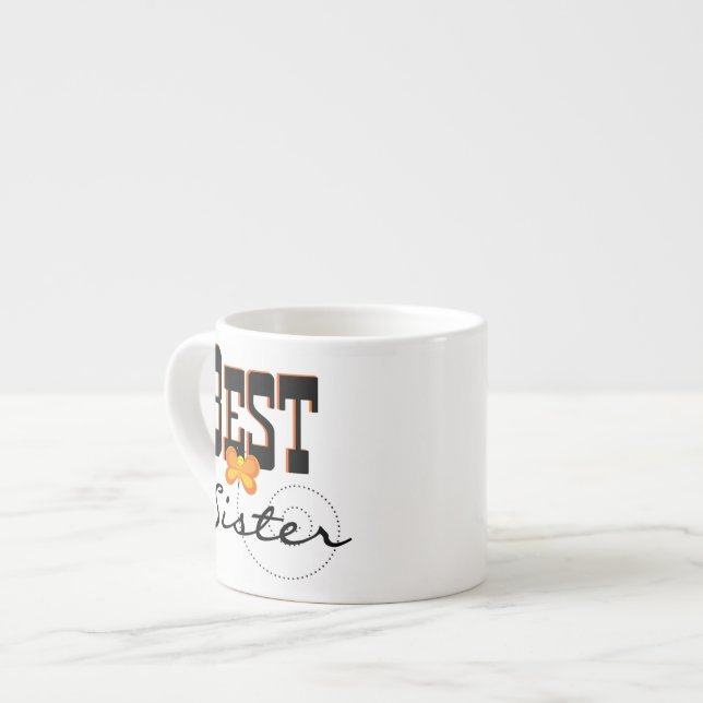 Xícara De Espresso Melhores Presentes de Borboleta Irmã (Frente Esquerda)