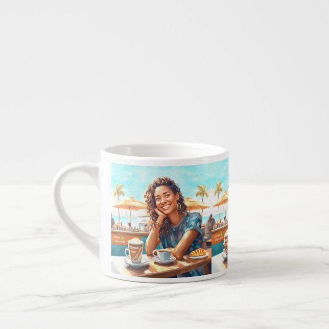 Xícara De Espresso Menina com pausa para café (Esquerda)