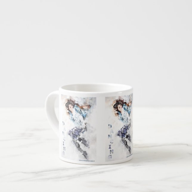 Xícara De Espresso Menina dançando  (Frente Esquerda)