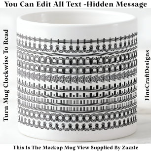 Xícara De Espresso Mensagem Oculta do Café Novidade Engraçada 111B