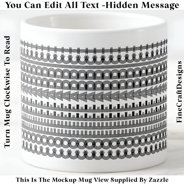 Xícara De Espresso Mensagem Oculta do Café Novidade Engraçada 111B (Criador carregado)