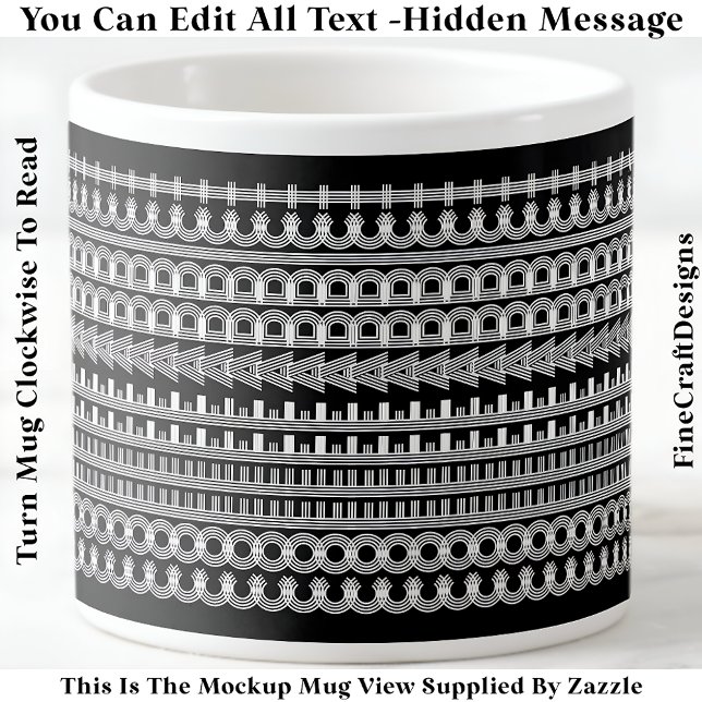 Xícara De Espresso Mensagem Oculta do Café Novidade Engraçada 111W (Criador carregado)