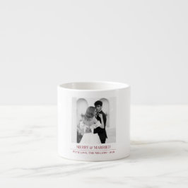 Xícara De Espresso Merry & Married - Personalized Newlywed Christmas
