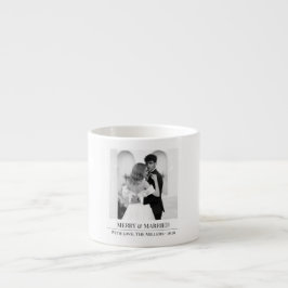 Xícara De Espresso Merry & Married - Personalized Newlywed Christmas