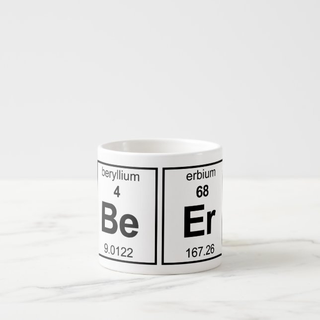 Xícara De Espresso Mesa periódica da cerveja (Frente)