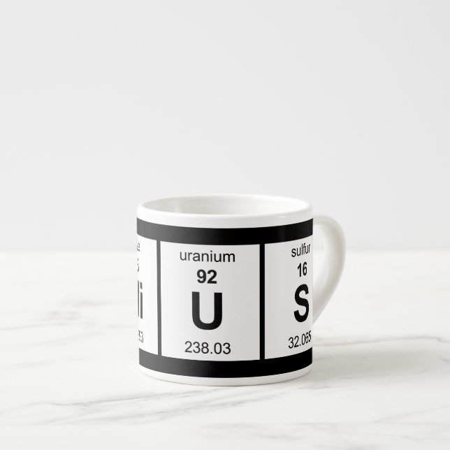 Xícara De Espresso Mesa periódica do gênio (Frente Esquerda)