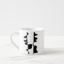 Mini Mug Expresso Art Abstrait Dual Face