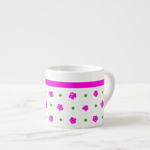 Xícara De Espresso Miniimpressão Floral Espresso Mug Rosa bonito
