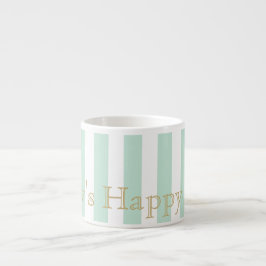Xícara De Espresso Mint Green Striped Espresso Mug