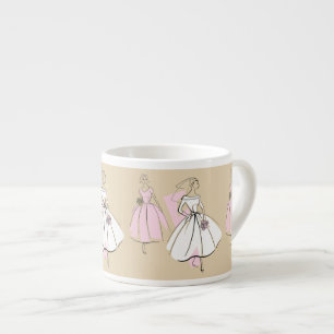 Xícara De Espresso Moda Noiva Neutra Bridesmaid mug espresso