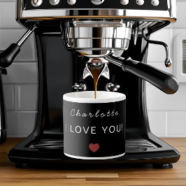 Xícara De Espresso Modern Personalized Valentine Espresso Mug
