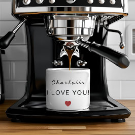 Xícara De Espresso Modern Personalized Valentine Espresso Mug