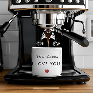 Xícara De Espresso Modern Personalized Valentine Espresso Mug