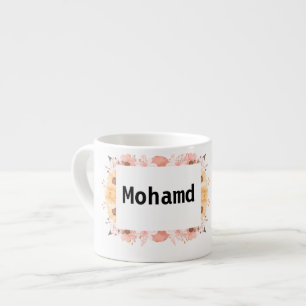 Xícara De Espresso Mohamd.impressão seu nome no copo