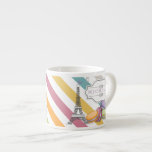 Xícara De Espresso Monograma Colorido de Torre Eiffel em Paris Macaro<br><div class="desc">Listras coloridas design dos Macarons franceses de Paris. Alguns itens desta coleção de design também apresentam o nosso gráfico da Torre Eiffel e podem ser personalizados com o seu nome inicial ou nome e/ou outro texto nos campos fornecidos. Se você precisar de ajuda para personalizar suas necessidades, entre em contato...</div>
