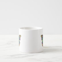 Monograma Emerald Purple Butterfly Espresso Mug