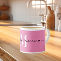 Monograma, eu sou um sobrevivente, 6 oz Pink Speci