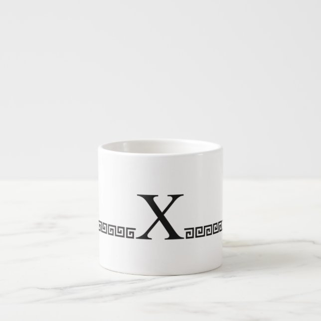 Xícara De Espresso Monograma grego (Frente)