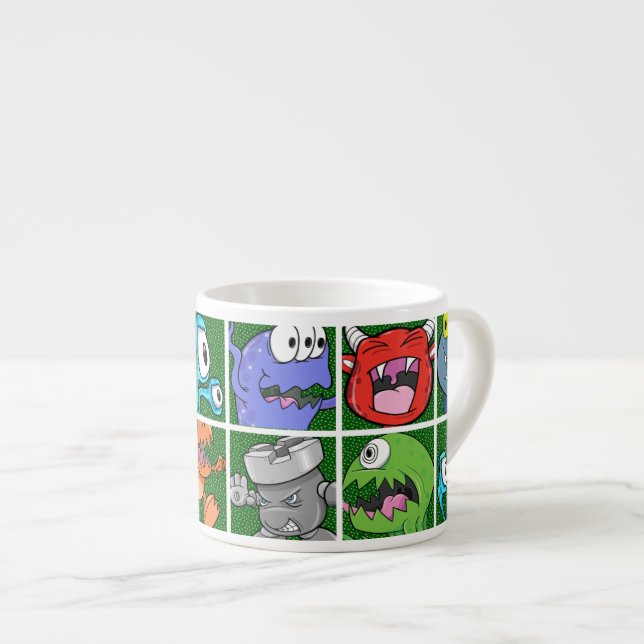 Xícara De Espresso Monstros e Kaiju (Frente Esquerda)