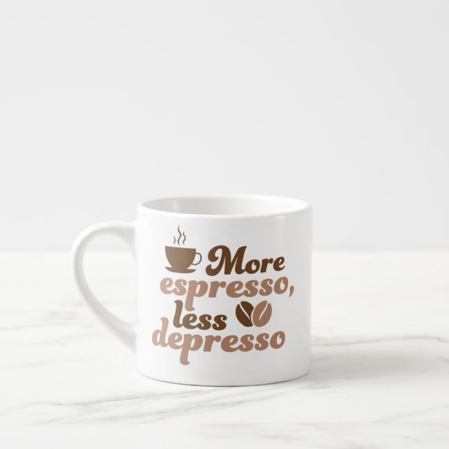 Xícara De Espresso More Espresso Less Depresso (Esquerda)