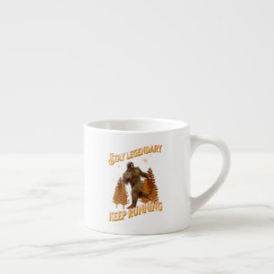 Xícara De Espresso Motivação Divertida de Bigfoot Correndo