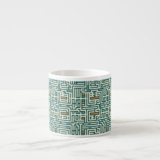 Xícara De Espresso Mug au motif à lignes : L'Élégance Géométrique