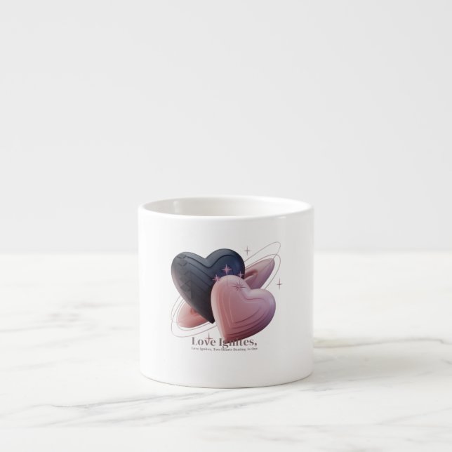 Xícara De Espresso Mug de Conexão de Amor Cósmico (Frente)