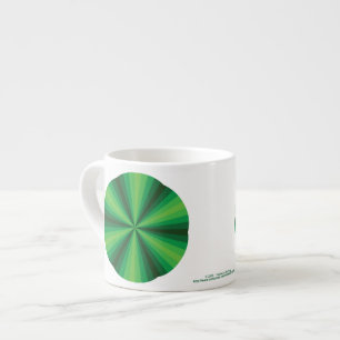 Xícara De Espresso Mug de especialidade verde de ilusão óptica