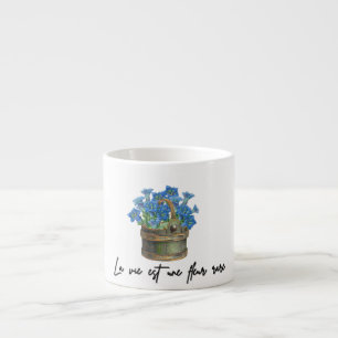 Xícara De Espresso Mug Floral Cerâmica