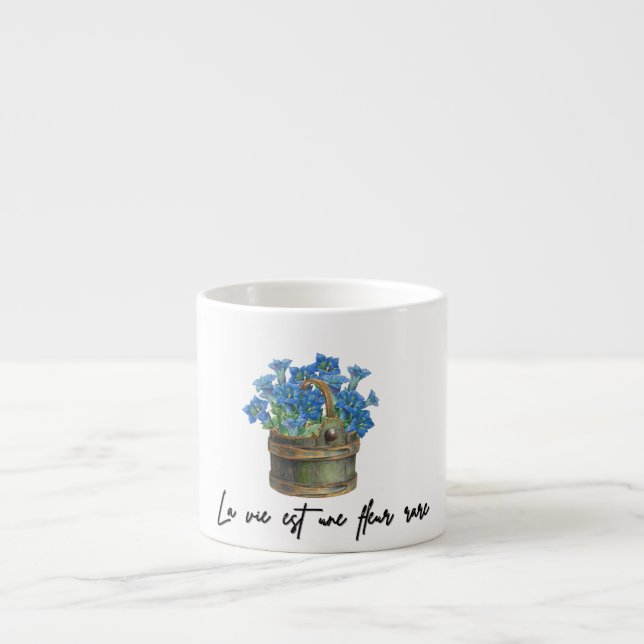 Xícara De Espresso Mug Floral Cerâmica (Frente)