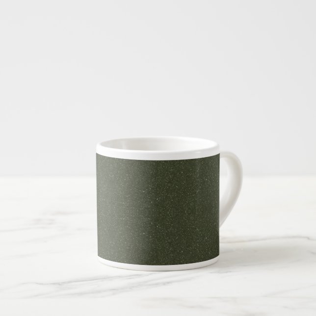 Xícara De Espresso Mug Personalizado de Textura de Ruído Verde de Mos (Frente Esquerda)