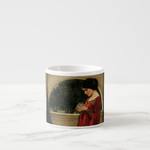 Xícara De Espresso Mulher Bola de Cristal Pintura Waterhouse