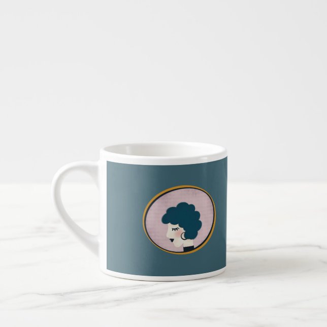 Xícara De Espresso Mulher no Espelho (Esquerda)